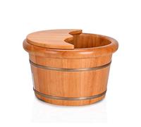 ASerZenith Secchio in Legno per Pediluvio, Secchio in Legno per Pedicure, Secchio per Pediluvio, Vaschetta per Pediluvi per Adulti, Vasca per Pediluvio per Piedi in Ammollo, Vasca I