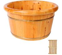 ASerZenith Secchio per Pediluvio in Legno, Regalo per La Casa, Vasca per Pediluvio, Secchio per Pediluvio, Massaggio, Spa, Sauna, Ammollo, Pediluvio, Secchio in Legno per Pediluvio,