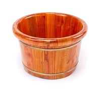 ASerZenith Secchio per Pediluvio in Legno, Secchio per Pediluvio in Legno di Canfora, Vaschetta per Pediluvio, Secchio per Pediluvio, Vasca per Pediluvio Facile da Usare