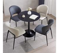 ASerZenith Set da 5 Pezzi per Tavolo da Pranzo da Cucina, per Ufficio, per Il Tempo Libero, per Sala Ricevimenti, Club E Sedia, Rotondo, per Conferenze, per Negoziazioni, Semplice C