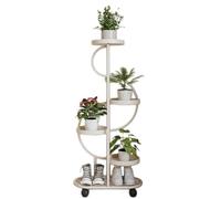 ASerZenith Supporto per Piante da Interno Ed Esterno in Metallo A 4 Ripiani, Scaffale Portavasi per Esposizione di Vasi per Fioriere Multiple, Scaffale Angolare per Riporre Oggetti(White)
