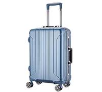 ASerZenith Valigia a mano Bagagli Bagagli Trolley in lega di alluminio Valigie a strisce spesse Valigia portatile durevole Valigie a mano Bagagli a mano (E 20 pollici)