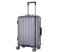 ASerZenith Valigia a mano Bagagli Bagagli Trolley in lega di alluminio Valigie a strisce spesse Valigia portatile durevole Valigie a mano Bagagli a mano (D 20 pollici)