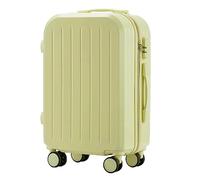 ASerZenith Valigia con ruote, valigia durevole di grande capacità Studente Bagaglio a mano con serratura a combinazione di sicurezza Valigia da donna (Giallo 26 pollici)