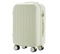 ASerZenith Valigia con ruote, valigia durevole di grande capacità Studente Bagaglio a mano con serratura a combinazione di sicurezza Valigia da donna (Bianco 24 pollici)