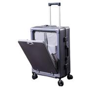 ASerZenith Valigia per trolley con porta di ricarica, valigetta per trolley con ammortizzatore a molla con coperchio aperto in piedi per viaggi di lavoro (alta 24 pollici)
