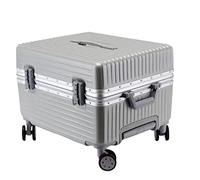 ASerZenith Valigia trolley, lucchetto a combinazione Trinity di grande capacità, ruota universale silenziosa a 360°, valigia regolabile a tre velocità (Argento 35 * 32 * 43CM)