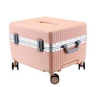 ASerZenith Valigia trolley, lucchetto a combinazione Trinity di grande capacità, ruota universale silenziosa a 360°, valigia regolabile a tre velocità (Rosa 37 * 33 * 45CM)