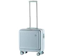 ASerZenith Valigia universale piccola e leggera con password con ruota silenziosa, altezza multiblocco regolabile, copertura frontale a 180 gradi, bagaglio completamente aperto (blu 45 * 43 * 23 cm)