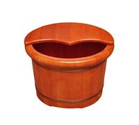 ASerZenith Vasca Idromassaggio per Pediluvio in Legno, Vasca per Pediluvio per Piedi in Ammollo, Secchio per Pediluvio con Coperchio, Vaschetta per Pediluvio per Adulti, Secchio in