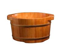 ASerZenith Vasca per I Piedi in Legno di Cipresso per Pediluvio, Spa, Sauna, Pediluvio, Secchio in Legno per Pediluvio