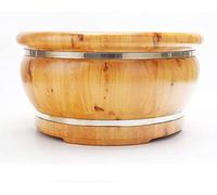 ASerZenith Vasca per Pediluvio in Legno con Secchio, Regalo per La Casa, Vasca per Pediluvio in Legno, Vasca per Pediluvio in Legno, Massaggio, Spa, Sauna, Vasche per Pediluvio in L