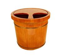 ASerZenith Vasca per Pediluvio in Legno con Vasca Grande per Pediluvio, Secchio per Pediluvio in Legno Massello, Vaschetta per Pediluvio, Ammollo O Disintossicazione, Vasca per Pedi