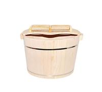 ASerZenith Vasca per Pediluvio in Legno di Abete Naturale, Vasca per Pediluvio con Massaggio, Vasca per Pediluvio, Lavabo per Pediluvio