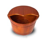 ASerZenith Vasca per Pediluvio in Legno per Adulti, Secchio per Pediluvio in Legno Massello, Vasca per Pediluvio, Ammollo O Disintossicazione, Grande Vasca per Pediluvio Presente(B)