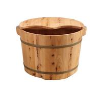 ASerZenith Vasca per Pediluvio in Legno per Adulti, Vasca per Pediluvio, Ammollo O Disintossicazione, Grande Vasca per Pediluvio, Secchio per Pediluvio in Legno Massello Facile da U