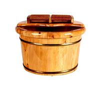 ASerZenith Vasca per Pediluvio in Legno per Adulti, Vasca per Pediluvio, Ammollo O Disintossicazione, Secchio per Pediluvio in Legno Massello, Grande Vasca per Pediluvio Facile da U