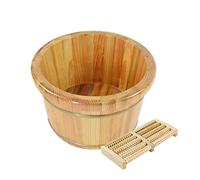 ASerZenith Vasca per Pediluvio in Legno per L'Ammollo dei Piedi, Secchio in Legno per Pedicure, Vasca per Pediluvio, Vasca per Pediluvio per Adulti, Secchio per Pediluvio(B)