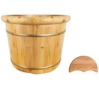 ASerZenith Vasca per Pediluvio in Legno, Regalo per La Casa, Vasca per Pediluvio, Secchio per Sauna in Legno per Pediluvio, Secchio per Vasca da Bagno in Legno Puro, Fatto A Mano, A(Un)