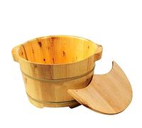 ASerZenith Vasca per Pediluvio in Legno, Vasca per Pedicure da 25 Cm, Vasca per Pediluvio di Alta qualità, Vasca per Pediluvio in Legno Massello, Secchio per Pediluvio, Massaggio, S