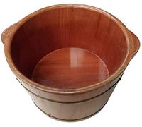 ASerZenith Vasca per Pediluvio in Legno, Vasca per Pediluvio in Rovere, Vasca per Pediluvio con Manico, Vasca per Pediluvio in Legno, Vasca per Pediluvio Portatile, Secchio in Legno