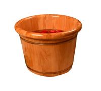 ASerZenith Vasca per Pediluvio, Vasca per Pediluvio, Secchio di Legno per Pediluvio, Vasche per Pediluvio in Legno Fatte A Mano, Vasca per Pediluvio Rilassante per I Piedi, Vasca PE(Legno-30Cm)