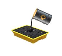 ASerZenith Vassoio di Contenimento per Serbatoi di Petrolio, Piattaforma di Contenimento per Fusti di Piccole Dimensioni, Vassoio di Contenimento con capacità di Carico di(Giallo-11 L/49X35X9,5Cm)