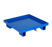 ASerZenith Vassoio per Fusti di Petrolio, Pallet di Contenimento per Fuoriuscite, Piattaforma per Fuoriuscite con Scarico di Scarico, Piattaforma di Stoccaggio Esterna per(B)