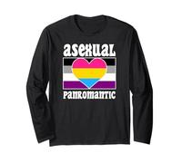 Asessuale Panromantic Pride Bandiera Carino Divertente Ace Estetica Maglia a Manica
