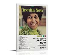 ASEUIYQWEH Aretha Franklin, album Aretha Now, poster da parete, decorazione artistica da parete, stile vintage, 50 x 75 cm, con cornice