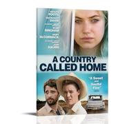 ASEUIYQWEH Poster da parete con scritta in inglese "A Country Called Home" (40 x 60 cm) con cornice