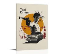 ASEUIYQWEH Poster da parete con stampa di taxi autista di un film, bella copertina, decorazione vintage, 20 x 30 cm, con cornice