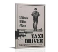 ASEUIYQWEH Poster da parete con stampa di taxi autista di un film, decorazione vintage, 40 x 60 cm, con cornice