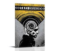 ASEUIYQWEH Poster da parete con stampa di taxi autista di un film, decorazione vintage, 60 x 90 cm, con cornice