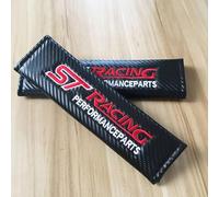 ASEUOG 2 Pezzi Fibra di Carbonio Imbottiture Cinture di Sicurezza per Ford Focus MK2 MK3 Fiesta Mondeo Escape Accessori Interni Auto