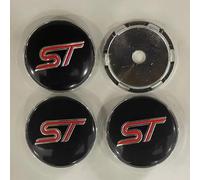 ASEUOG 4 Pezzi 60mm Veicolo Coprimozzi per Ford ST Fiesta Focus Edition Puma X KUGA Mondeo Ecosport Accessori per Lo Styling dell'auto,B