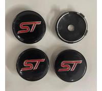 ASEUOG 4 Pezzi 60mm Veicolo Coprimozzi per Ford ST Fiesta Focus Edition Puma X KUGA Mondeo Ecosport Accessori per Lo Styling dell'auto,A