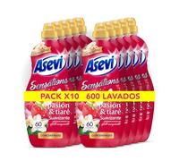 Asevi Ammorbidente per biancheria Sensations Passion & Tiaré - Ammorbidente concentrato per lavatrice con fragranza energizzante - essenze naturali - morbidezza duratura per tutti i tipi di tessuti