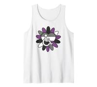 Asexual Ace Pride Disabled Wheelchair Heart Flower Petals Canotta