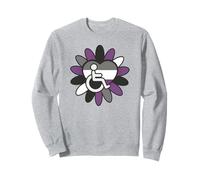 Asexual Ace Pride Disabled Wheelchair Heart Flower Petals Felpa