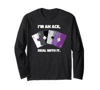 Asexual I'm an Ace, Deal with It Asexual Pride Maglia a Manica