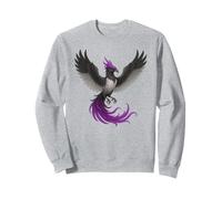 Asexual Phoenix Bird Ace Pride Flag Rising From Ashes Felpa