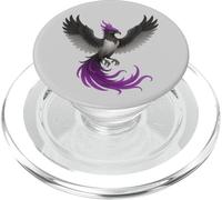 Asexual Phoenix Bird Ace Pride Flag Rising From Ashes PopSockets PopGrip per MagSafe