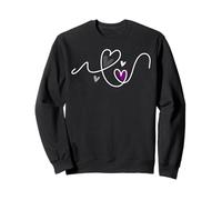 Asexual Pride Cuori Linea Arte Bandiera Ace LGBTQ+ Felpa
