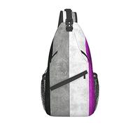 Asexual Pride Flag LGBTQ Sling Bag Hiking Daypack Crossbody Shoulder Backpack Travel Chest Pack for Men Women