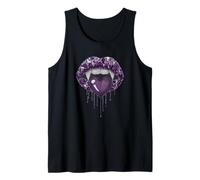 Asexual Vampire Lips Fangs Ace Pride Heart Halloween Canotta