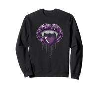 Asexual Vampire Lips Fangs Ace Pride Heart Halloween Felpa
