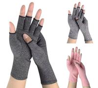 Asfacuputure Guanti Anti-Artrite,Guanti Artrite e Artrosi Comfort,Compression Gloves,Guanti Antiartrite Uomo e Donna,sollievo dal dolore e termici(Grigio Scuro,L)