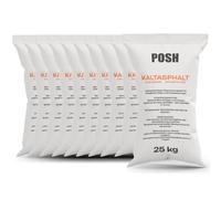 Asfalto freddo, 10 x 25 kg, per riparazioni di asfalto bitume, asfalto miscelato a freddo, 0-8 mm (250 kg)