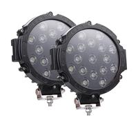 ASFDSG Faro Anteriore 12V 150W Luce LED Luminosa Off Road 4x4 Faretto Faro Per Auto Lampada Da Lavoro Accessori Automobilistici Per Camion Fanale Auto(2PCS Black)